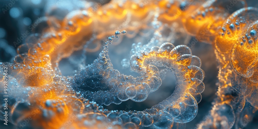 Aufkleber abstract fractal background created through 3d rendering suitable for use as a digital wallpaper