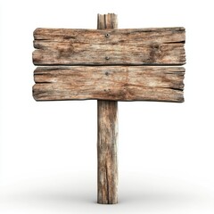 Rustic wooden signpost with blank space for text.