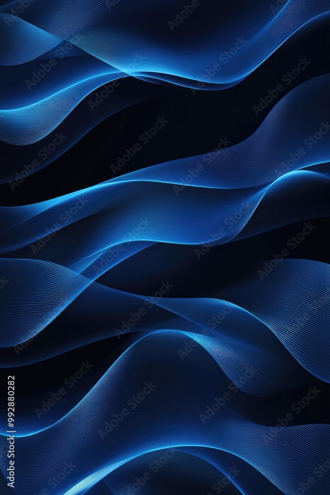 Poster abstract dark blue background with wavy lines designed to enhance your project and effectively attra