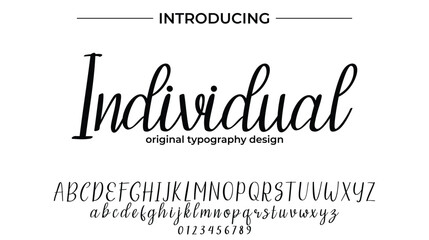 Individual Font Stylish brush painted an uppercase vector letters, alphabet, typeface