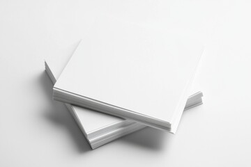 Blank A4 Stacked Paper Mockup isolated created with Generative AI