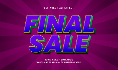 final sale editable text effects with a promo and discount theme