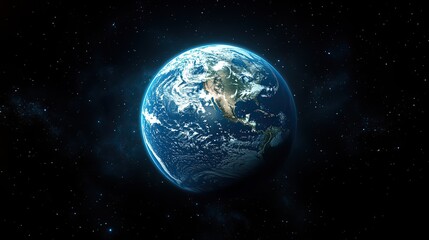 Fototapeta premium A related 3D rendering of Earth, highlighting the advancements in global technology and futuristic digital landscapes.