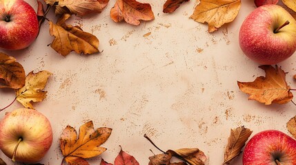 Rustic poster template adorned with autumn foliage, offering a customizable space for your seasonal event details.