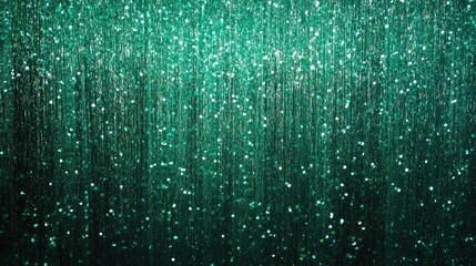 Sparkling emerald green tinsel backdrop