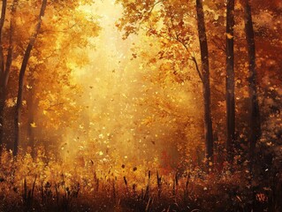 Fototapeta premium autumn colors and warm light