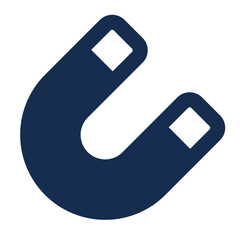 Magnet icon. magnet, magnetic, physics, tool, lab, positive, negative, education, steel, school. Vector icon illustration