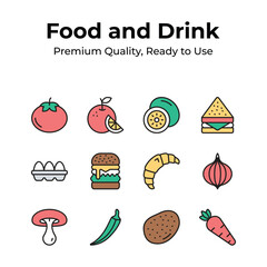 Highlight the farm freshness with this set of vegetable icons