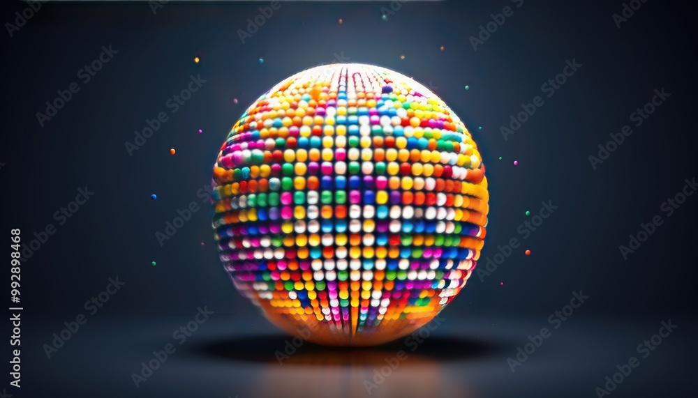 Fototapete dots colorful globe, abstract graphics. image with clipping path