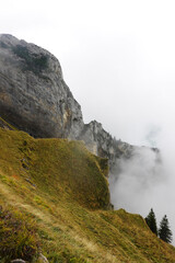The panorama of the Appenzell Alps, Switzerland