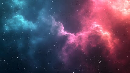 Naklejka premium A Cosmic Landscape of Nebulas and Stars