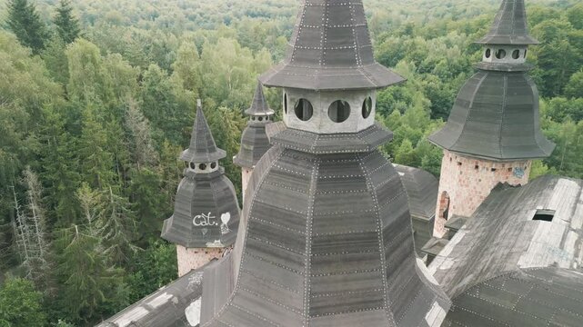 Lapalice Castle near Rekowo Lake in Kashubia (Cassubia), Poland