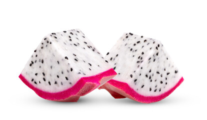 dragon fruit slice isolated on transparent png