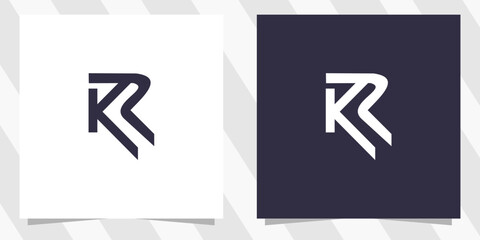 letter kr rk logo design vector