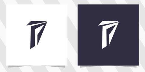 letter p logo design vector