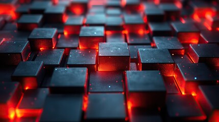 Obraz premium An abstract 3D surface background, featuring textured digital elements suitable for a variety of technology-themed uses.