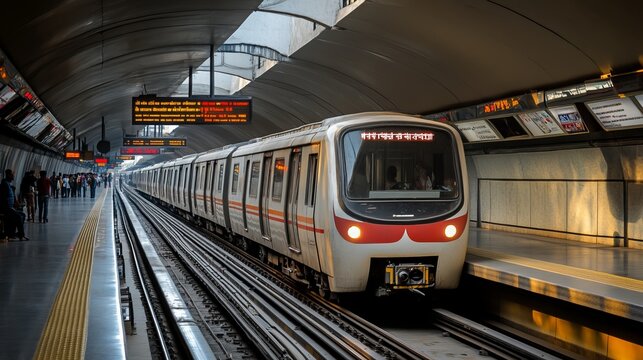 Delhi Metro, an extensive rail system, provides convenient transportation throughout the city. Its modern stations offer access to various destinations, seamlessly connecting commuters