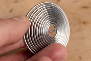 twisted like a spring solder for repair work with soldering