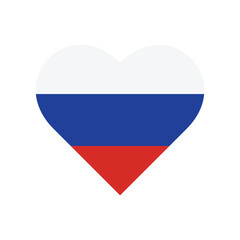 Flag icon of Russia isolated on white background. Vector illustration.