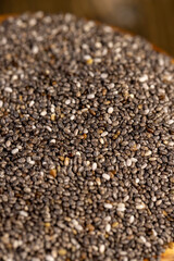 black and white chia seeds for a healthy diet
