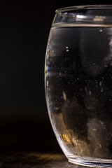 cold mineral water with a lot of gases and bubbles