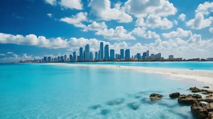 Naklejka premium ocean and perfect sky