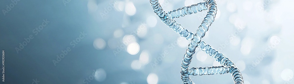 Poster dna strands with a visual connection to oocytes, symbolizing the genetic transmission of generationa