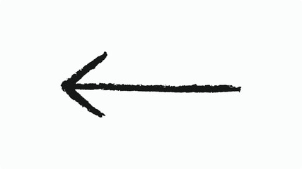 Hand-drawn crayon chalk charcoal line arrow, crayon arrows, black simple hand draw doodle sketch, Sketch pencil texture line scribble black arrow icon. Vector illustration
