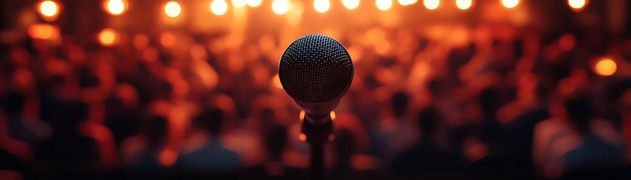 Microphone on Stage Photo