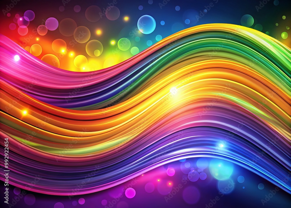 Aufkleber bold and colorful vector wave designs ideal for creative backgrounds and graphic projects. transform