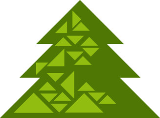 Obraz premium Geometric Christmas Tree