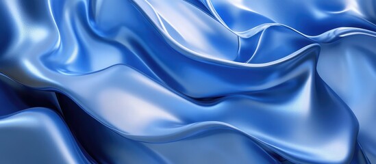 Obraz premium Abstract futuristic blue plastic drapery with a 3D texture