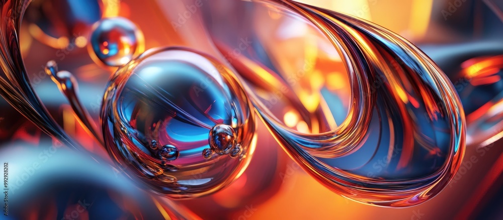 Aufkleber abstract 3d illustration suitable for various design applications and creative projects