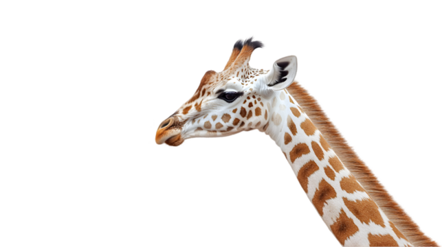 Graceful Giraffe Reaching Upwards with Extended Neck