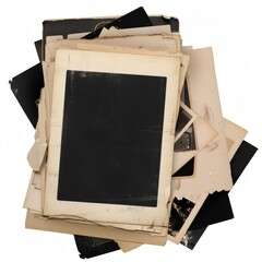 Stack of old photos, mockup
