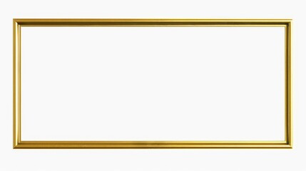 Obraz premium Golden rectangular frame in retro style on a white background 