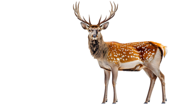 Solitary Deer Standing in a Calm Forest Scene