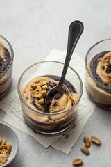 mousse au chocolat et cacahuète fait maison