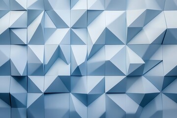 Obraz premium Triangular geometric background in various shades of blue with a modern look