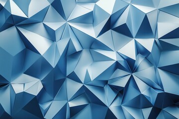 Minimalist design with interlocking blue triangles, exuding dynamism and elegance