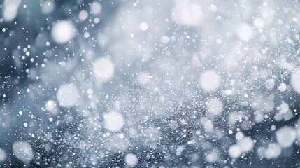 A swirling blizzard with heavy snowflakes, creating a white and gray scene. The snow falls like dust and ice particles, glimmering in the December air. It's a beautiful but chaotic winter storm.