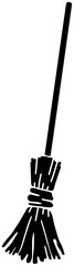 witch illustration broom silhouette stick logo magic icon broomstick outline witcher witchcraft party brush besom spooky magician tattoo witch broom shape for vector graphic background