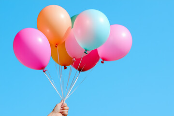 balloons in a hand