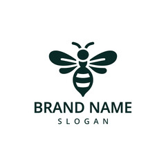 Bee logo insect honey Bee modern minimalist business logo icon editable vector