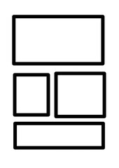 太めのラインの四角枠セット