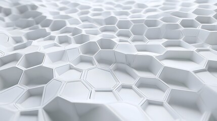 Obraz premium Abstract White Geometric Pattern of Hexagonal Shapes