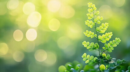 plant photography of lemon button fern leaves