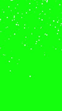 neige qui commence &agrave; tomber avec quelque rafales de vent - fond vert - rendu 3D