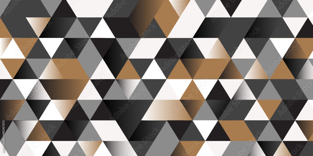 Aufkleber Abstract colorful Seamless triangular pattern background. Pattern with random colored Diamonds Generative Art background Art, Multi Colored, Party Social Event Vector design and modern art template.	