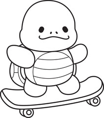 Free printable cute turtle for kindergarten.
Preschool outline printable education turtle animal.